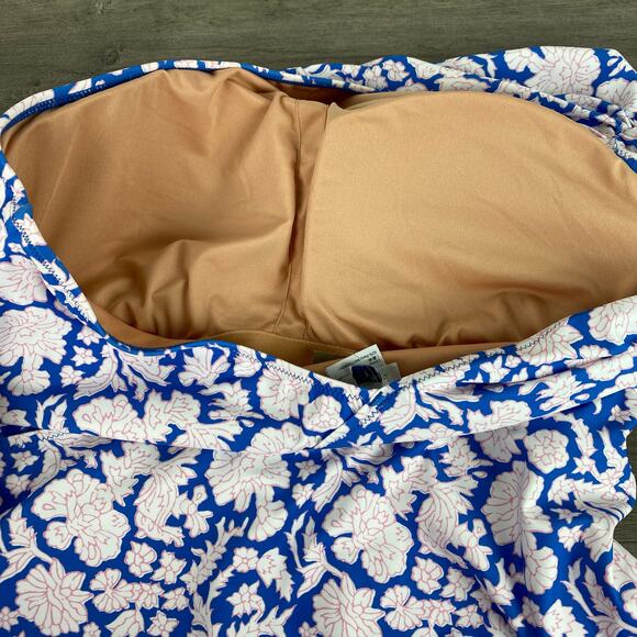 J. Crew x SZ Blockprints Ruched One Shoulder Swimsuit in Nila Print Sz.16 NWT - Picture 11 of 15